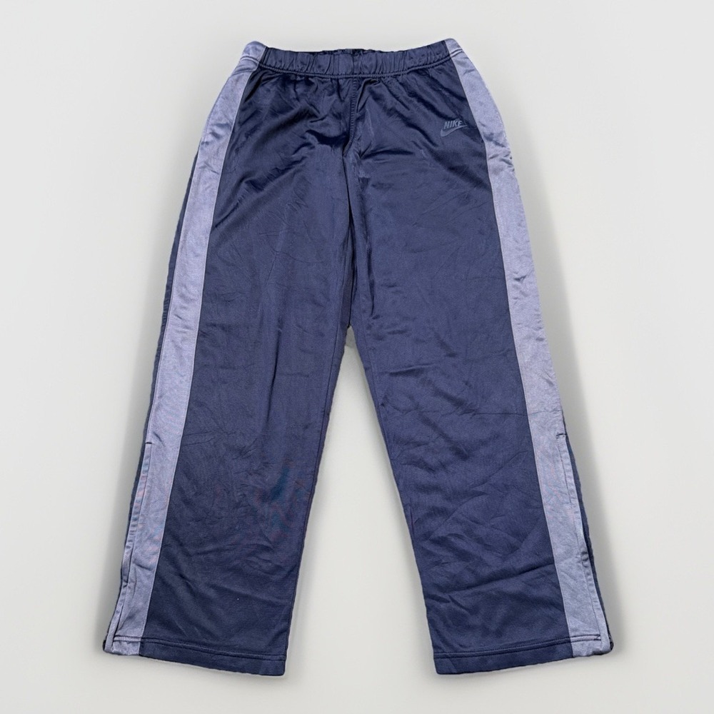 Vintage Nike Sweatpants Mens Large Blue Joggers Baggy Swoosh Fleece Lined Y2K